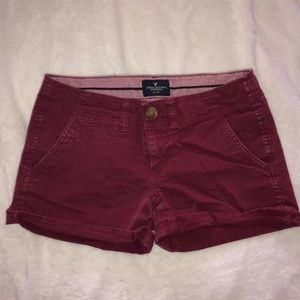 AEO Maroon Shorts